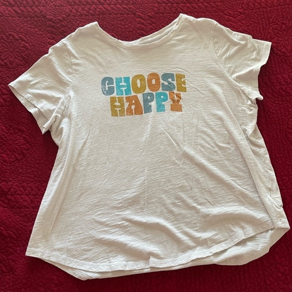 ⛱️Old Navy - White Choose Happy Graphic Tee - XL